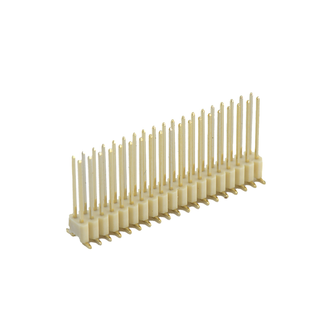 PH1502 排针连接器 Pitch 1.50mm 180° 双排 SMT 单塑排针 PC5.5 2X19Pin 米白色 镀雾锡